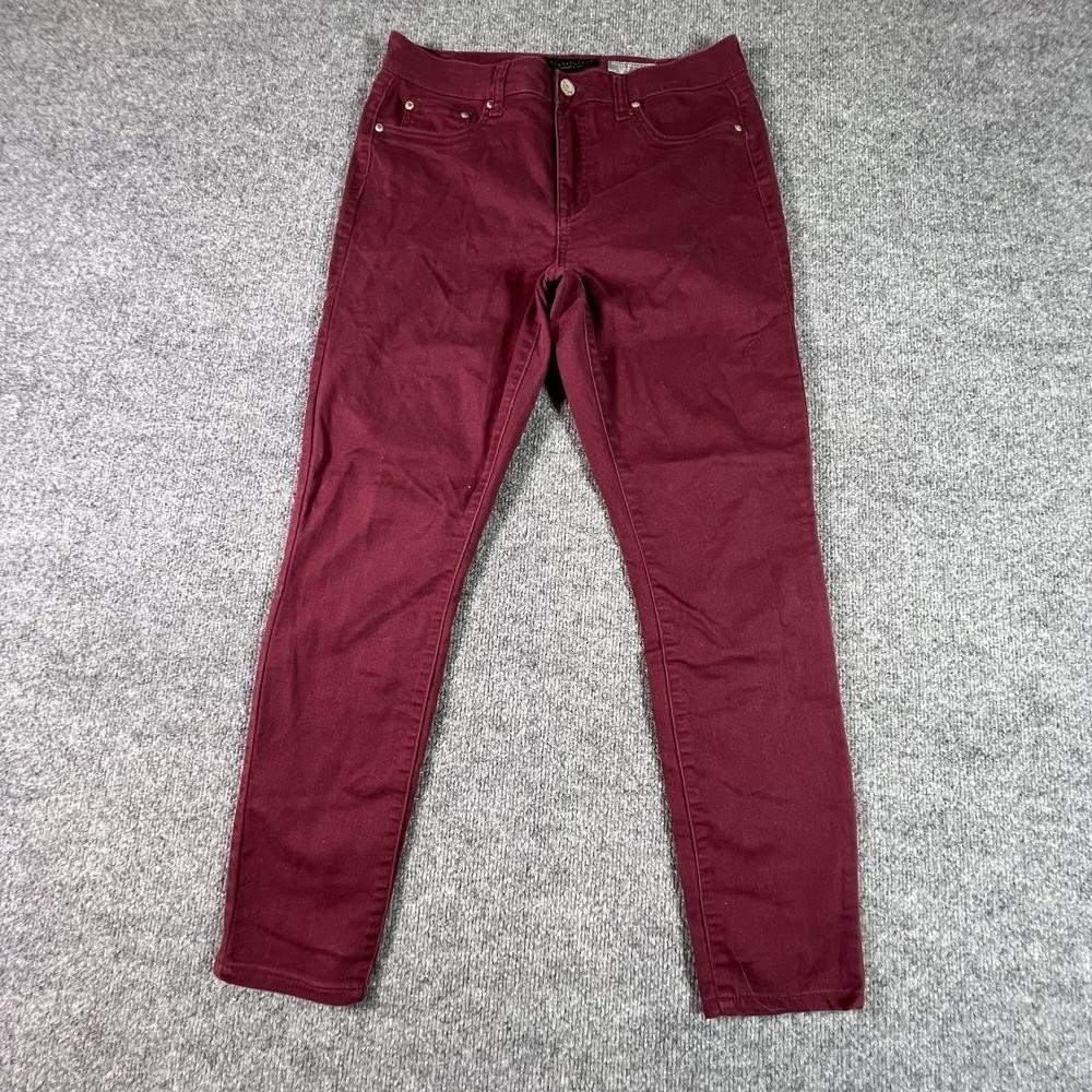 Aeropostale Womens 10 Red High Waisted Jegging Jeans Stretch Denim 31x27